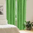 thumbnail image 3 of Ambesonne Irish 4-Panel Curtains, Retro Green Checkered, 56"x63", Green Lime Green, 3 of 4