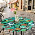 thumbnail image 6 of Sports Theme Round Tablecloth for 55-60 Inch Tables,Fitted Table Cover with Elastic Edge,Funny Abstract Football Rugby Basketball Waterproof Outdoor Table Cloth Protector for Patio Garden Dinner, 6 of 9