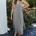 thumbnail image 4 of IROINNID Sales Wedding Guest Dresses for Women Homecoming Party Sexy Vintage V Neck Sleeveless Solid Party Dresses Trendy Formal Dress,Gray, 4 of 6