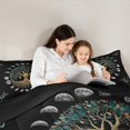 thumbnail image 5 of Homewish Magic Life Tree Queen Comforter Set, Rustic Mystic Moon Sun Bedding Sets, Teens Adult Men Women Reversible Bedding Comforter Set, Breathable Home Decor, 3pcs, 5 of 8