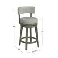 thumbnail image 3 of Hillsdale Lawton 26 Wood Traditional Counter Stool in Gray Finish, 3 of 14