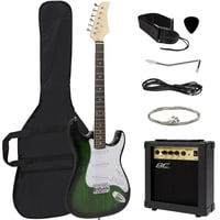 Crescent Electric Bass Guitar Starter Kit Trans... - Green Musical Instruments For Singers Dj S Bands And Orchestras Walmart Com Walmart Com