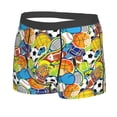 thumbnail image 2 of Balery Various Balls Men's Boxer Briefs, Soft and Breathable Cotton Underwear with nylon Waistband-Small, 2 of 9