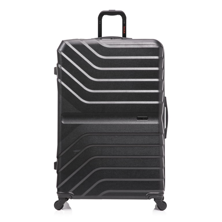 InUSA Aurum 32-Inch Hardside Checked Luggage, Black photo 2