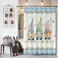 thumbnail image 3 of Easter Shower Curtain Gnome Bunny Shower Curtains for Bathroom Decor, Waterproof Polyester Shower Curtain Set with Hooks, Extra Long 72" x 78" Happy Easter Eggs Carrot Floral, 3 of 9