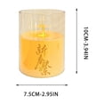thumbnail image 3 of Flameless LED Acrylic Candle Lamp Night Light, Simulated Dynamic Flame Bedside Table Lamp, Warm Yellow Glow, One-Button, 3 AAA (Not Included), 3 of 5