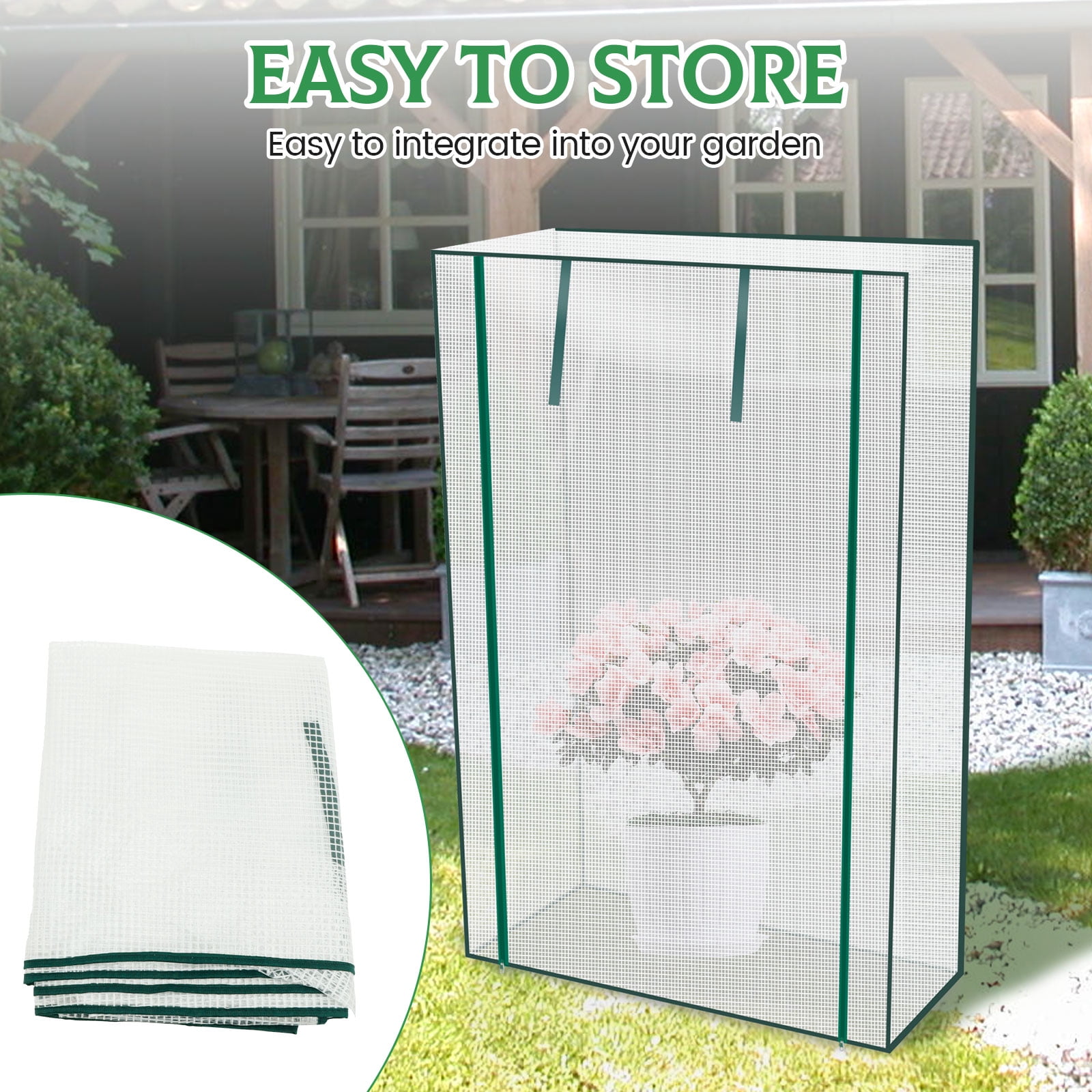AEVXKHI Mini Greenhouse Clear PVC Greenhouse Innovative Square Small Greenhouse Cover, Plant Greenhouse for Garden Yard Indoor Outdoor Use
