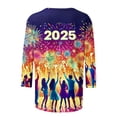thumbnail image 4 of VEKDONE 2025 Bonne Année Manches 3/4 T-Shirts Graphiques Col Rond Multicolore TTG, 4 of 5