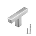 thumbnail image 2 of Modket M1603 Modern Euro Square Cabinet Handle 304 Stainless Steel 2" Knob, Brushed Nickel, 1-Pack, 2 of 7