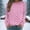 02 Pink, variant on YueHuiYing Women's Fashion Round Neck Regular Unstructured Print Loose Long Sleeve Top Sweatshirt