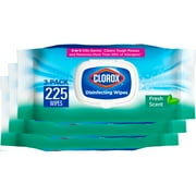 Clorox Disinfecting Wipes, Fresh Scent, 75 Count Each, 3 Pack