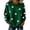 ZC Dark Green, variant on St Patricks Day Sweater Women Clover Shamrock Ribbed Knit Soft Sweatshirts Crew Neck Long Sleeve Irish Ireland Tops Fall Winter Green S