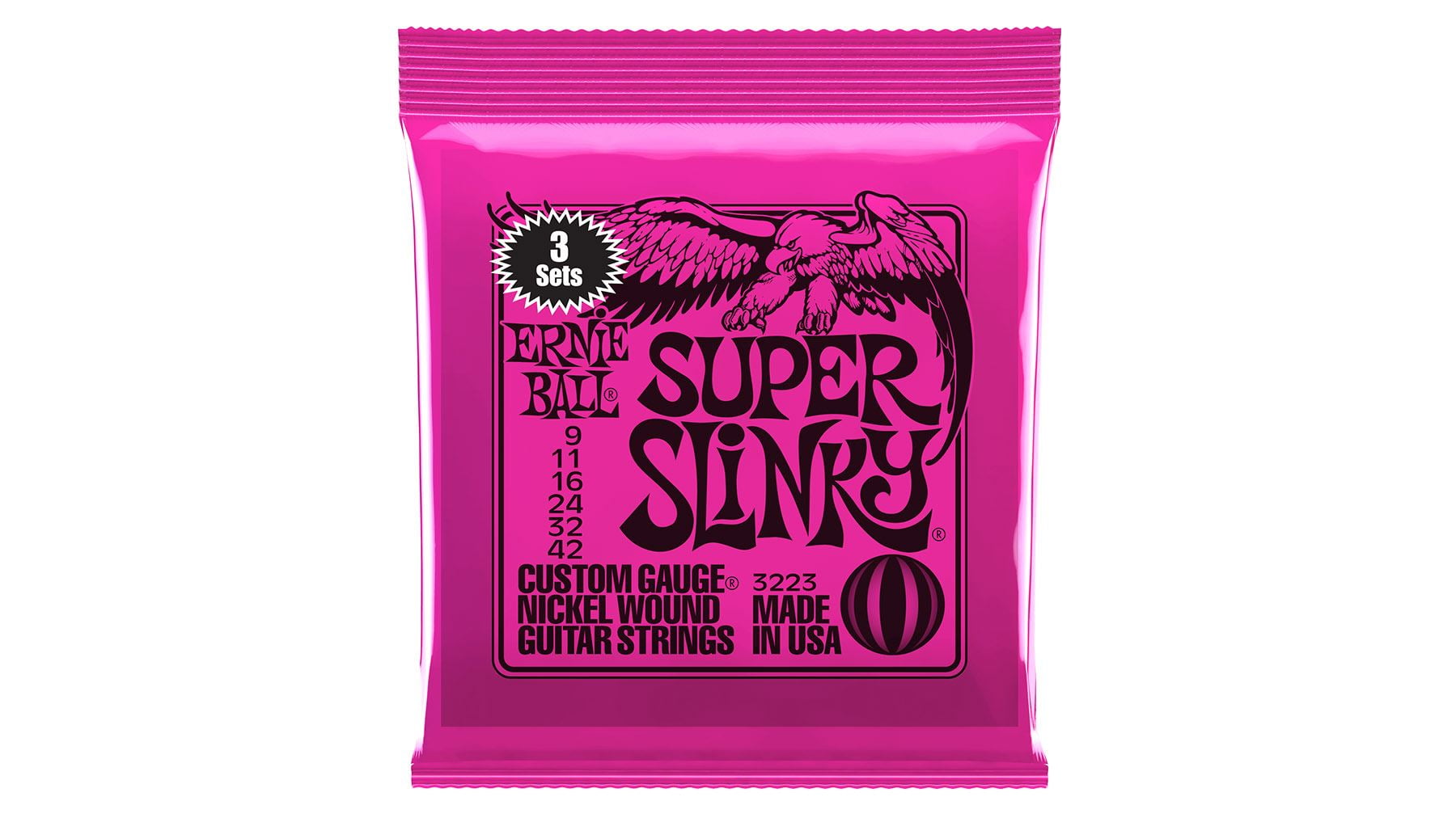 Ernie Ball 3223 Super Slinky Electric Guitar Strings 3Pack 2223
