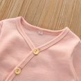 thumbnail image 4 of VERUGU Toddler Fall Outfits Newborn Baby Boys Girls Long Sleeve Button Romper Pants Fall Winter Outfit, 4 of 8