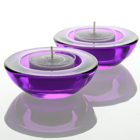 Eastland Chunky Tealight Candle Holder Purple Set of 12