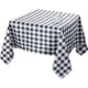 thumbnail image 1 of Manteles cuadrados de tela de 137 x 137 cm, diseño a cuadros escoceses negros y grises, plegables, resistentes al agua, para comedor, cocina, bodas, fiestas, etc., lavables a máquina., 1 of 5