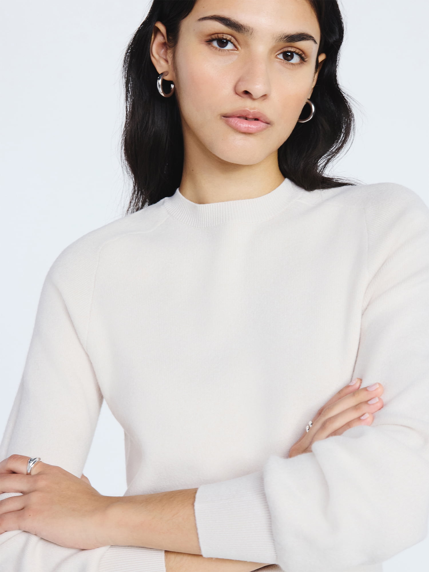 Scoop Women's Saddle Sweater Dress with Long Sleeves, Sizes XS-XXL