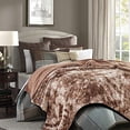 thumbnail image 2 of Chanasya 3-Piece Faux Fur Throw Blanket Pillow Cover Set - Super Soft Fuzzy Cozy Fluffy Plush Sherpa Throw (50" x 65") & 2 throw pillow Covers ( 18"x18") - For Couch Bed Chair Sofa Daybed- Beige, 2 of 3