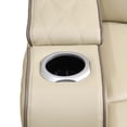 thumbnail image 6 of Recliner Chair with LED Lights, Living Room Furniture Breathing Power Leather Sofa with Storage Console/Cup Holders, 6 of 10