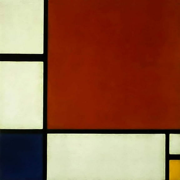 Composition II- Mondrian - CANVAS OR WALL ART PRINT