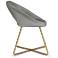 thumbnail image 2 of Barrett Mid Century Modern Accent Chair in Gray Velvet Fabric, 2 of 10