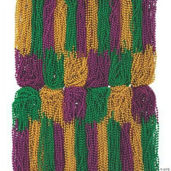 Fun Express Bulk Mardi Gras Beaded Necklace Assortment - 1000 Pc., Mardi Gras, Jewelry, 1000 Pieces