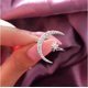 thumbnail image 3 of Anillo abierto plateado con forma de luna y estrella de moda, anillo de circonio cúbico, 3 of 5