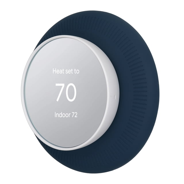 Reemplazo de la cubierta de la placa de pared para el termostato Google Nest Silicona suave Resisten Abanopi Azul