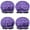 Purple Cartoon Unicorn, variant on Shower Caps,Purple Cartoon Unicorn Rainbow Crown Waterproof Shower Cap for Women 4 Pieces,Double Reusable Hair Cover for Shower PEVA Elastic Stretch Hem