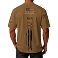 thumbnail image 5 of 250Th Anniversary Men's Summer Graphic V Neck Short Sleeve Everyday Casual Tee Mens 4Th of July Shirt Brown XXXXL, 5 of 6