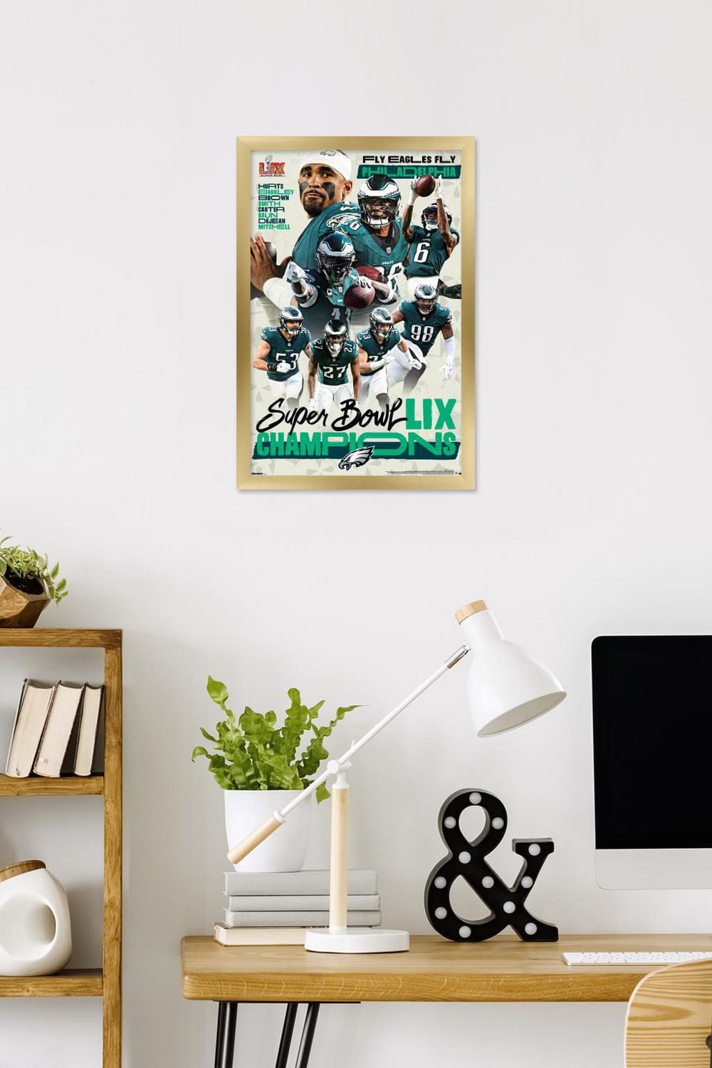 NFL Philadelphia Eagles - Super Bowl LIX Champions Wall Poster, 22.375" x 34" Framed