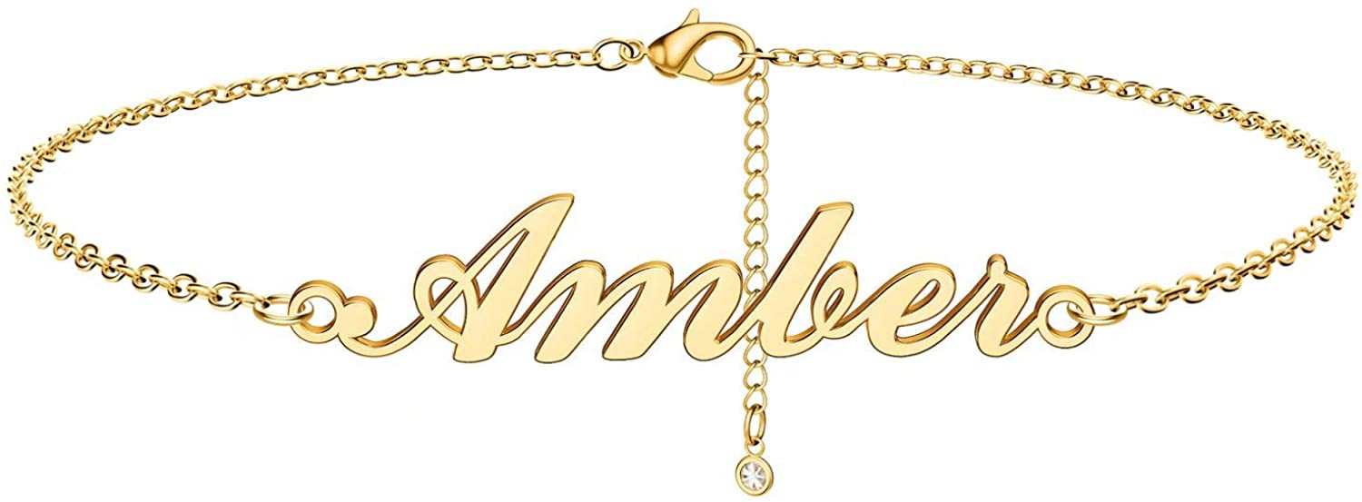 Personalized Name Ankle Bracelets for 