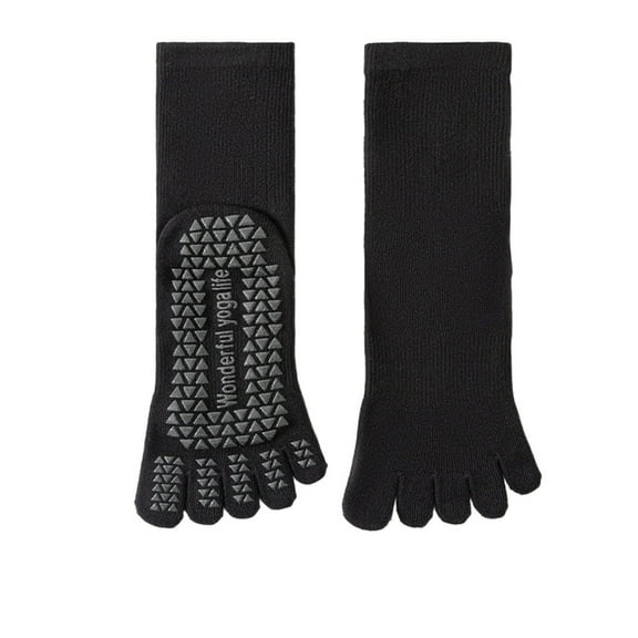 AWZXDE Women's Grip Yoga Socks, Split Toe Dance Socks Grey,One Size