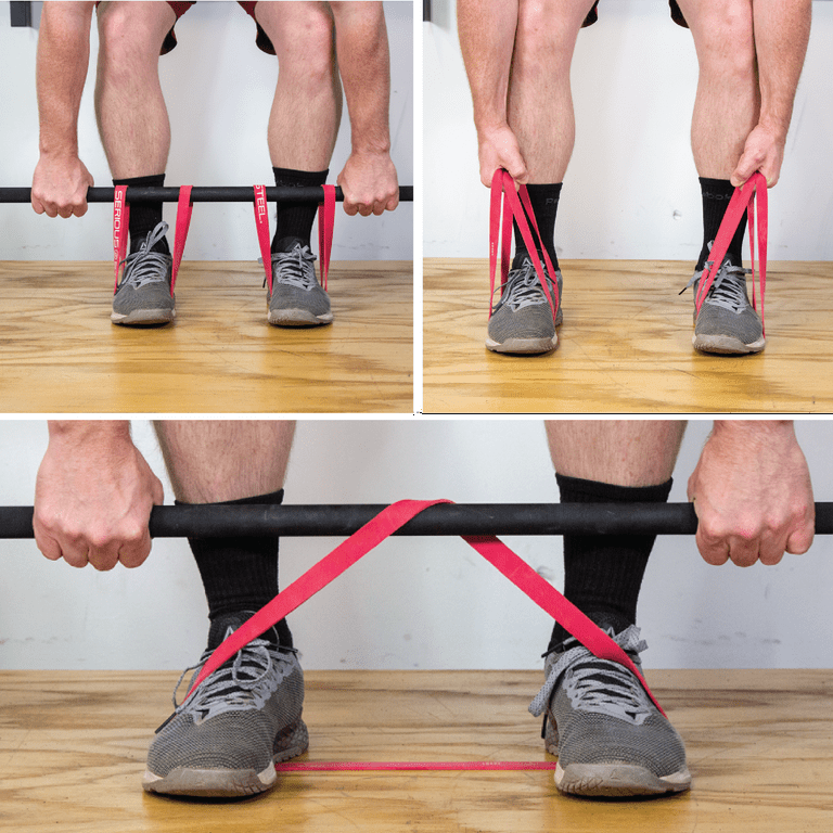 Using resistance bands for deadlifts clearance