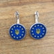 thumbnail image 3 of Pendientes de la bandera nacional ucraniana de moda para mujer con gancho de cristal redondo (2) Tmvgtek Para estrenar, 3 of 8