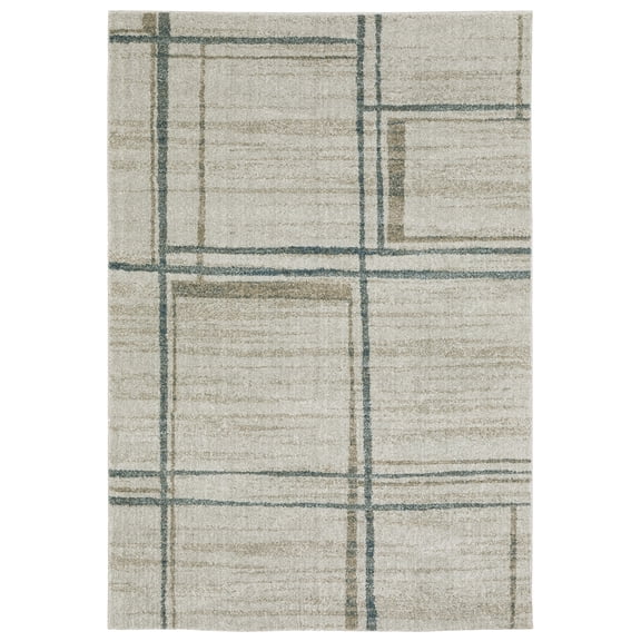 Woven Trends Elton Modern & Contemporary Rug 501Z9 in Grey Rectangle 9' 10" X 12 ' 9"
