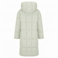thumbnail image 4 of Pyhlmscde Women's Fashionable Casual Knee Length Zipper Hooded Coat, Puffer Jacket Womens, Warm Jackets for Women, Winter Clothing for Women, 4 of 6