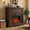 Cherry& 42", variant on Eyisean 46" Electric Fireplace Mantel, 23'' Fireplace Insert Heater, Realistic Stacked Stone Surround & Remote Control, Timer LED Flame, 3 Flame Adjustable, Chimeneas Electric Modern for Living Room