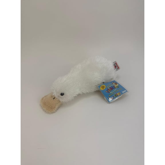 Webkinz Lil  Kinz  - GOOGLES White Platypus (Regular Size 6" Plush)(NEW WITH WEBKINZ SEALED CODE)(BONUS WEBKINZ GIFT BAG)