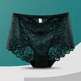 thumbnail image 3 of Fesfesfes Panties For Women Solid Color High Waisted Mesh Breathable And Lace Hollow Underwear Panties, 3 of 4
