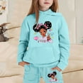 thumbnail image 2 of WEAIXIMIUNG Chandails en Molleton pour Filles Mode Décontractée Imprimée à Manches Longues avec Capuche et Pantalon Ensemble 8-9 Ans, 2 of 4