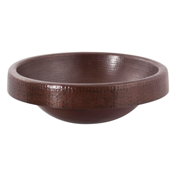 Novatto Granada Copper Bathroom Sink and Oil Rubbed Bronze Strainer Drain