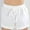 White, variant on POROPL Women Shorts Linen Plus Size Summer High Waist Casual Shorts Zip Lace-Up Short