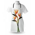 thumbnail image 3 of Flower Apron Vivid Ombre Colored Botanic Tropical Garden Plant with Abstract Dots Artwork, Unisex Kitchen Bib Apron with Adjustable Neck for Cooking Baking Gardening, Green and Orange, by Ambesonne, 3 of 3