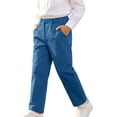 thumbnail image 6 of LONKITO School Uniform Pants for Boys Casual Straigh Leg Pants with Pockets Elastic Waist Kids Clothes Size 9-10 Years, 6 of 8