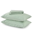 thumbnail image 4 of Great Bay Home Solid Viscose from Bamboo Wrinkle-Resistant Sheet Set  (King, Sage), 4 of 6