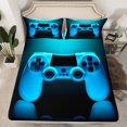 thumbnail image 2 of Homewish Video Game 4pcs Bed Sheets for Female Men Adults,Gamer Gamepads King Sheets,Black Blue Super Cozy Sheet Set,Microfiber Bedroom Decor, 2 of 7
