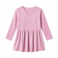 thumbnail image 6 of Axiiglly Womens 3/4 Sleeve Tops Plaid V Neck Relaxed Fit Summer Fashion Casual Ruffle Shirts 2026, S-2XL, 6 of 7