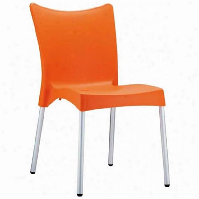 Compamia Juliette Chaise de Salle à Manger de Patio en Résine, Orange