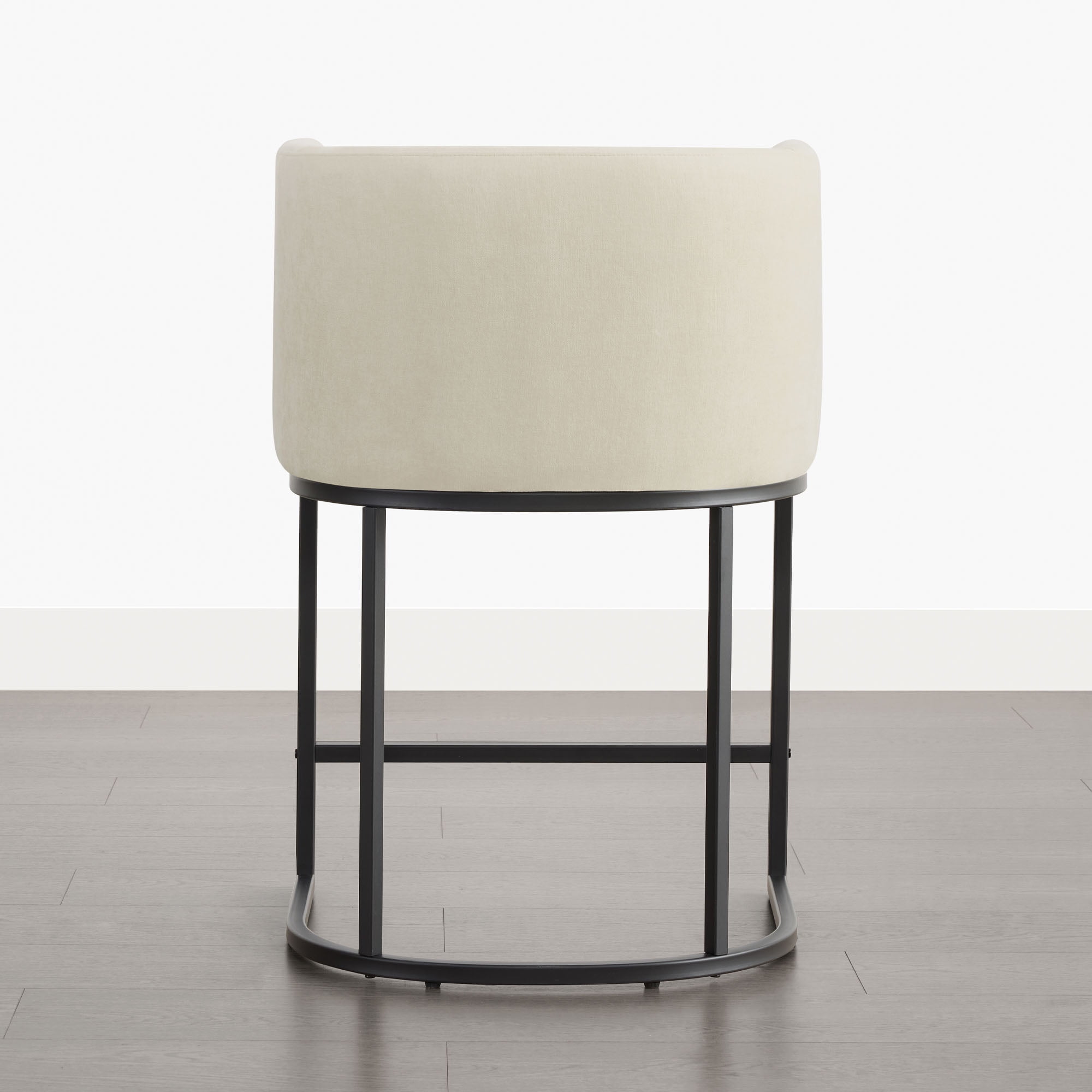 Spruce & Spring Modern Barrel-Back Upholstered Counter Stool with Wide Seat for Kitchen Island or Home Bar Set of 2, Sand